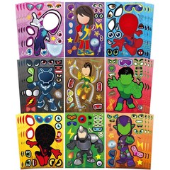 Cute Superhero Stickers for Teen, 36 Sheets, Make Your Own Movie Theme, Make …