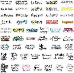 100pcs Motivational Stickers Pack Vinyl Encouragement Positive Quote Laptop Gift