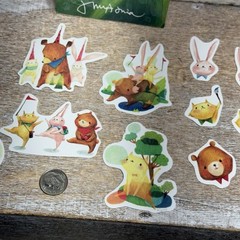 Lot of 12 ATO Planning Stickers Cat, Bear, Bunny & MIA Assorted Sizes Brand New
