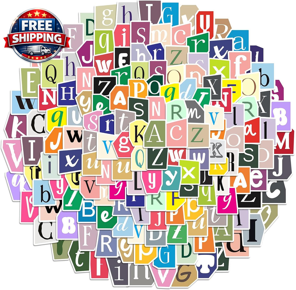 362 Pcs Waterproof Vinyl Letter Stickers for Scrapbooking, A-Z Letters Alphabet