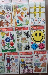 12 Sheets Color- Clings, Alphabet, Animal Clings, Stickers, 155 Clings, New
