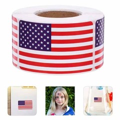 500pcs Fourth of July Stickers Patriotic USA Flag Party Adhesive Roll