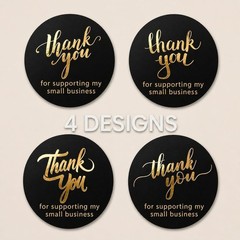 2 Inch Self-Adhesive Thank You Stickers – 500 Waterproof Labels for Businesses