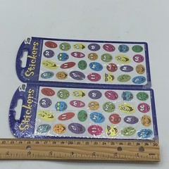 5 Mello Smello Holographic Stars Faces Smiley Sheet Sticker Package Lot “As Is”