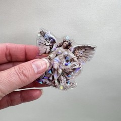 Holographic White Angel Stickers Junk Journaling Collage Scrapbooking