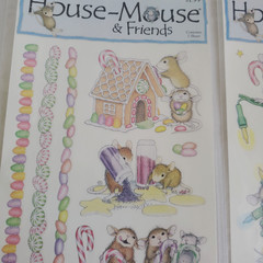 House Mouse & Friends Christmas Holiday Themed Stickers x2 New