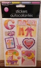 16 Packs Stickers, Embellishments 4 Crafts, Scrapbooks, Cards – Baby Girl #129