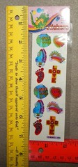12 Packs Religous Stickers (3/4″ to 1″) 6 Versions, 12 Per Pack, 144 Total – new