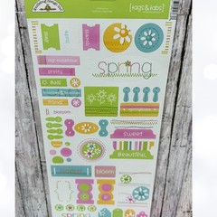 Doodlebug STICKERS Icons Headlines Easter Tags Lot of 12