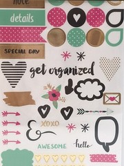 New! Planner Stickers Hearts & Stars Theme Sticker Book Of 323 pcs + Deco Tape