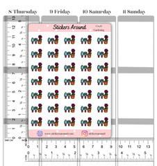 Gardening Icon Planner Sticker, Garden Chores, Calendar & Journal Stickers