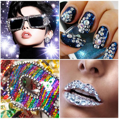 Rhinestone Gem Stickers, 2475 Pcs Self Adhesive Face Gems Rhinestones, Women Fac