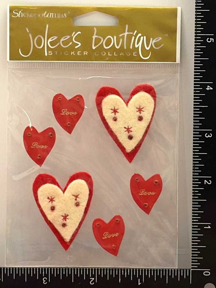 JOLEES BOUTIQUE BY STICKO SPJC011 FELT HEARTS VALENTINES DAY WEDDING LOVE
