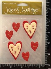 JOLEES BOUTIQUE BY STICKO SPJC011 FELT HEARTS VALENTINES DAY WEDDING LOVE