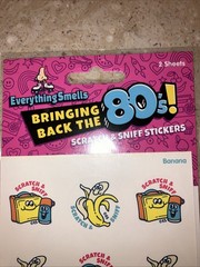 Vintage Reproduction Scratch And Sniff Stickers 2 Packs Banana And Root Beer New
