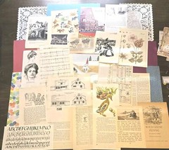 Lot Junk Journal Paper Stickers Tickets Tags Labels Ephemera Vintage Post Cards