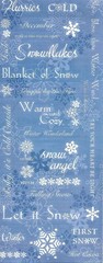 Snow White Winter stickers 4×11″ 27 each scrapbooking, card making