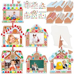Qyeahkj 36 Packs Christmas Picture Frame Craft Kits for Kids, DIY Christmas C…