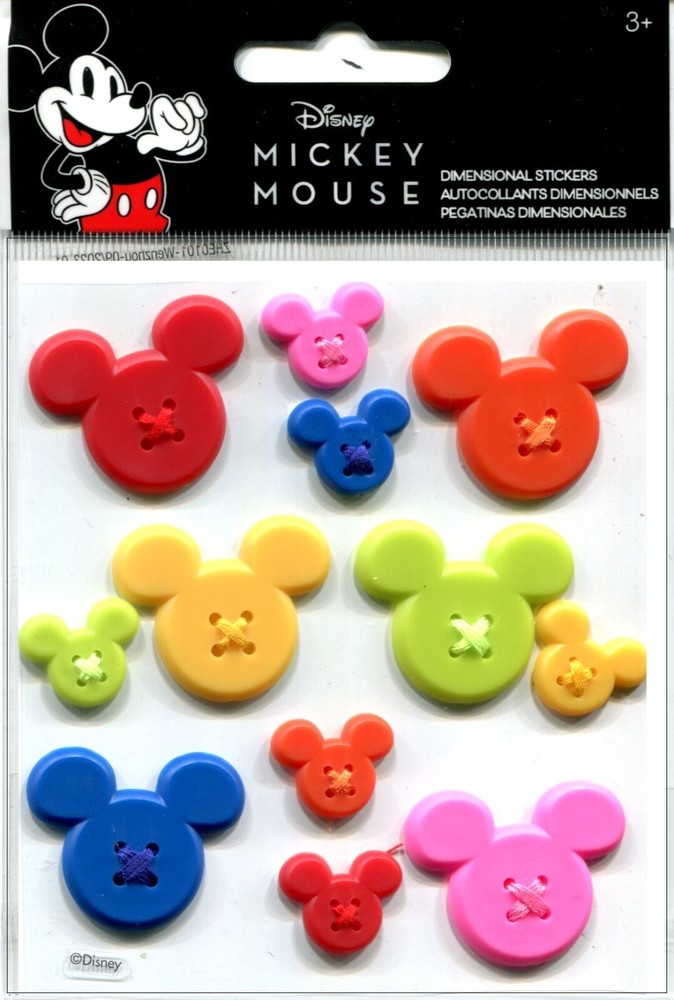 Mickey Icon Adhesive Buttons, 3D stickers Jolee’s Boutique – Disney DBM001