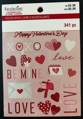 RECOLLECTIONS VALENTINE’S DAY STICKER BOOK 341 PC STICKERS 12 SHEETS ROMANCE