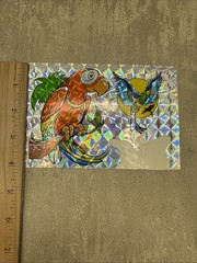 Vintage 80’s Mark 1 Chicago Tropical Birds Chrome Prism Sticker Sheet