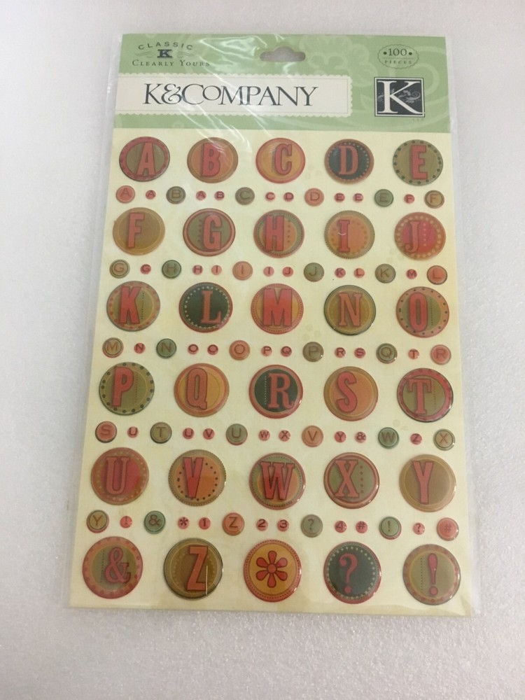 K&Company K&Co Scrapbooking Clearly Yours Epoxy Sticker Embellishments YOU PICK