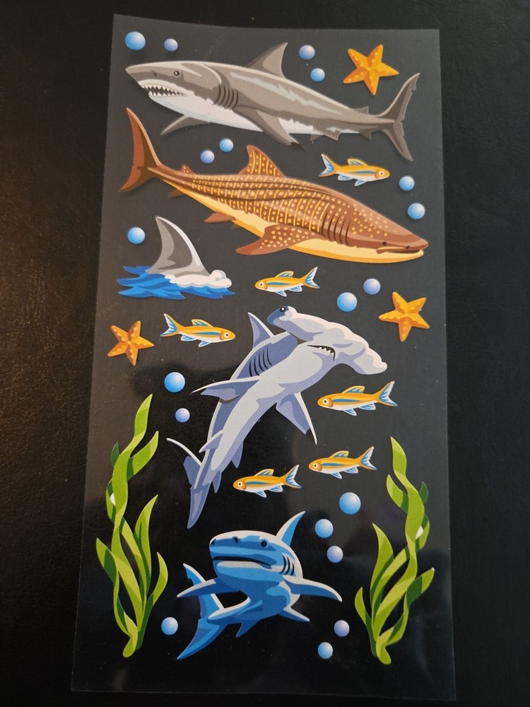 Shark Themed Sticker Sheet