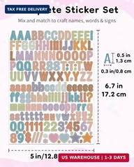 Uniclife 9840 Pcs 60 Sheets Letter Stickers 0.5 Inch Scrapbook Stickers, 1/2 Inc