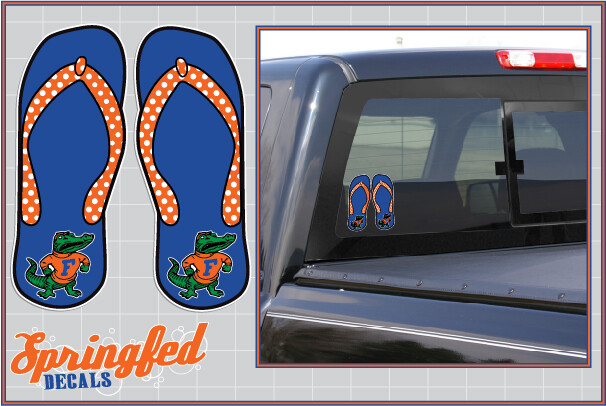 Florida Gators ALBERT FLIP FLOPS Vinyl Decals UF Car Truck Sticker