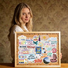 300PCS Affirmation Stickers, Holographic Motivational Sticker Pack, Positive Jou