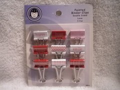 Li’l Davis Designs painted double sided binder clips scrapbooking new (pick one)