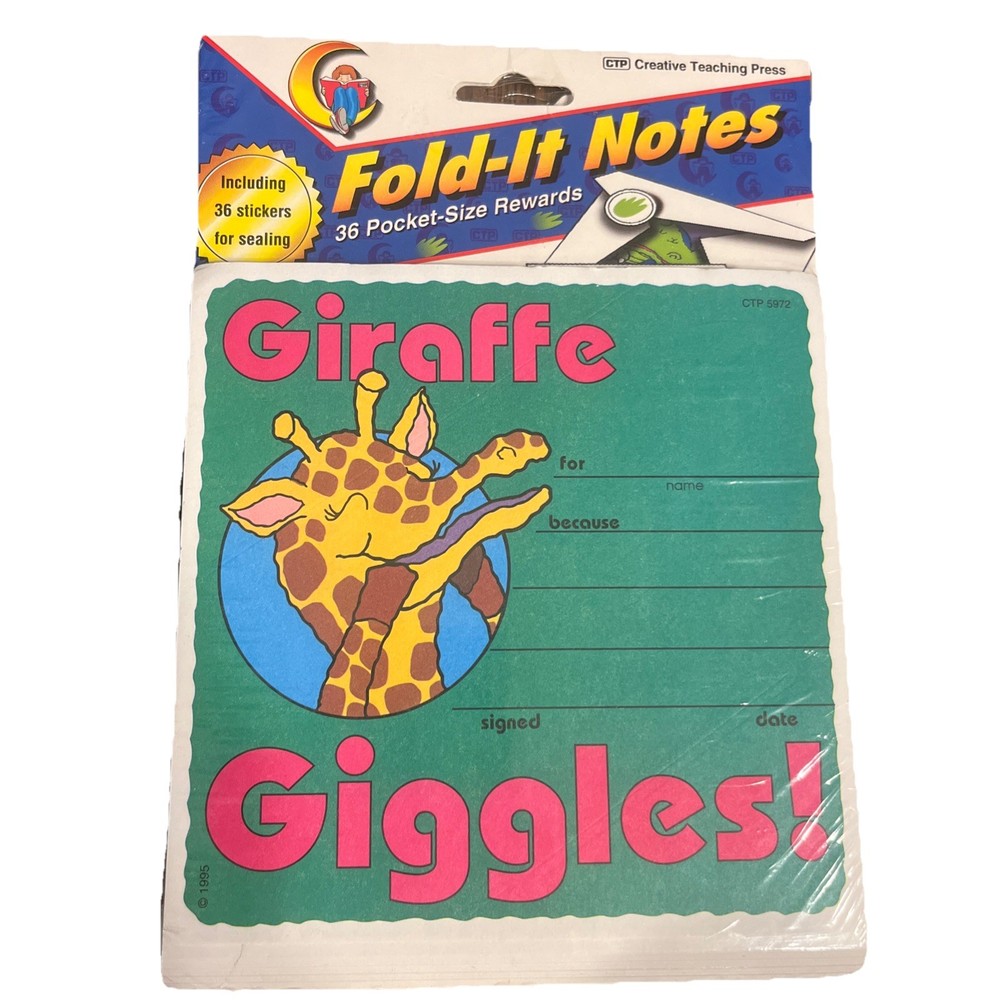 Vintage Award Recognition Certificate Rewards Teacher Giraffe 36 count
