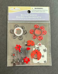 New Ladybug Stickers EK Success Sticko 44 pc Miss Elizabeth’s 5 pc Embellishment