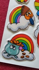 Vintage 80s! Russ Puffy Stickers- Rainbow, Star, Heart, Bird, Butterfly, Retro