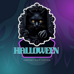 Horror Gothic Black Cat Creepy Vinyl Sticker for Iphone Dark Aesthetic