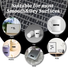 1/2 Inch Letters Stickers – 1664 Pieces Capital Alphabet 0.5 INCH, Black