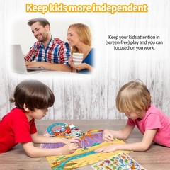 6 Sets 3D Reusable Sticker Books for Toddlers, Puffy Activity Books for Kids