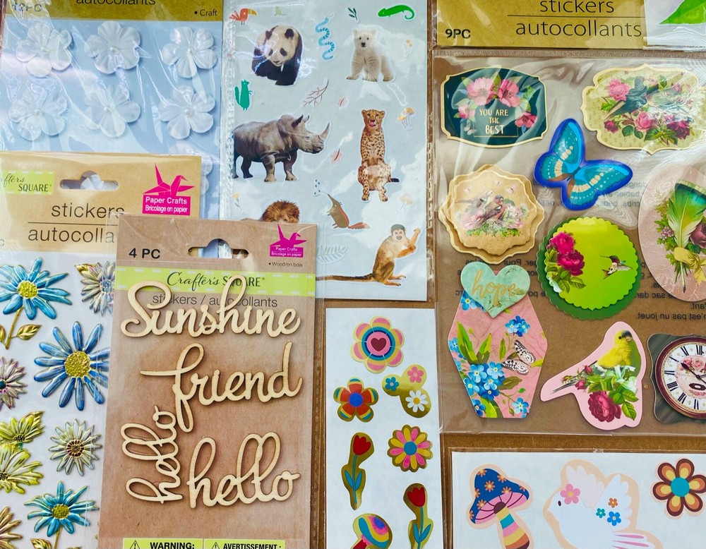 250+ Stickers | Animal Bird Aquarium SEA LIFE Creatures Floral Insect MXD Themes
