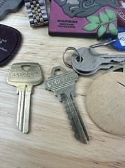 Grandpas Junk Drawer Journal Vintage Supplies, Keys Blanks, Watches, Keychains +