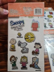 2009 Snoopy 4 Packs Of Stickers To Celebrate PEANUTS 60 YEARS 2 Sheets Each