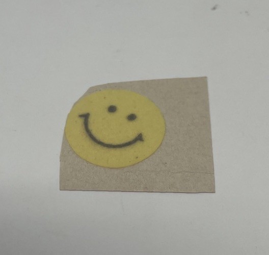 Vintage Sandylion Happy Face Sticker Yellow Round Smiley 1980s Vintage