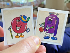 Vintage 80s Sticker Lot: Restored Fruit Scratch + Sniff NO SCENT Stickers (READ)