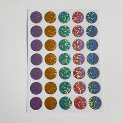 Hologram Glitter Sticker 5pc 15mm New From Japan w/ tracking