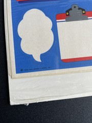 Vintage 1984 Hallmark sticker sheets Write Your Own Messages Memo Stickers Tech