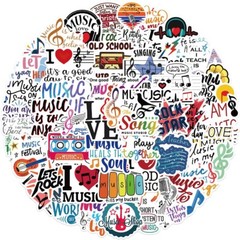 50pcs Love music stickers, Rock Star, Hip Pop,no residue – waterproof, 155