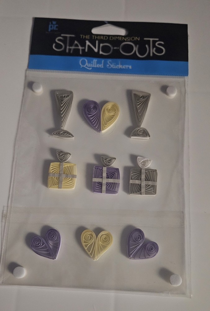 Provo Craft 3rd Dimension Quilled Stand-Outs Wedding Presents Scrapbook stickers