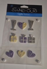 Provo Craft 3rd Dimension Quilled Stand-Outs Wedding Presents Scrapbook stickers