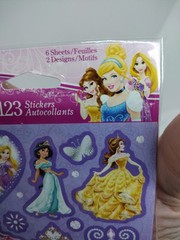 Disney Princess Stickers 123 On 6 Sheets 2 Designs