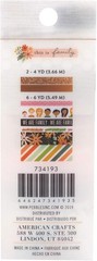 Jen Hadfield This Is Family Washi Tape Copper Foil accent 8pk Celebrates Family