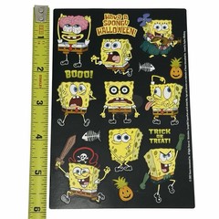 Stickety-Doo-Da Spongebob Squarepants Halloween Sticker Sheet Vintage